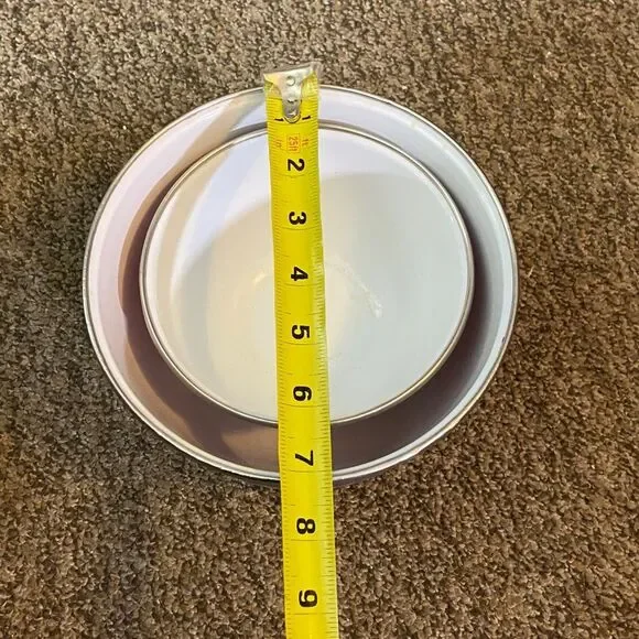 Set of Three Colorful Mixing Bowls Metal Enamel - Picture 15 of 16